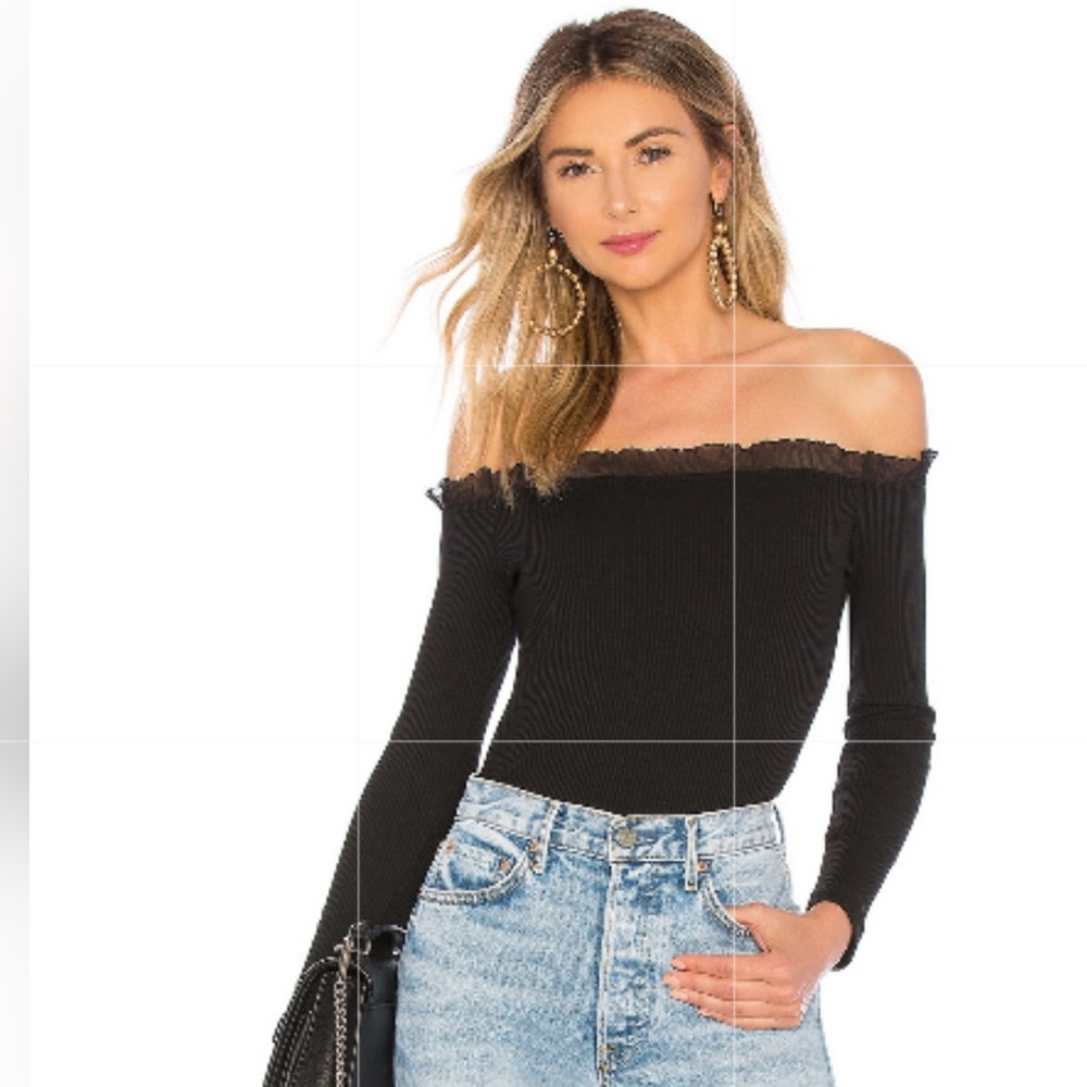 Revolve: by the way. ‘Brenda’ Ruffle Edge Off Shoulder Top, Size: XS